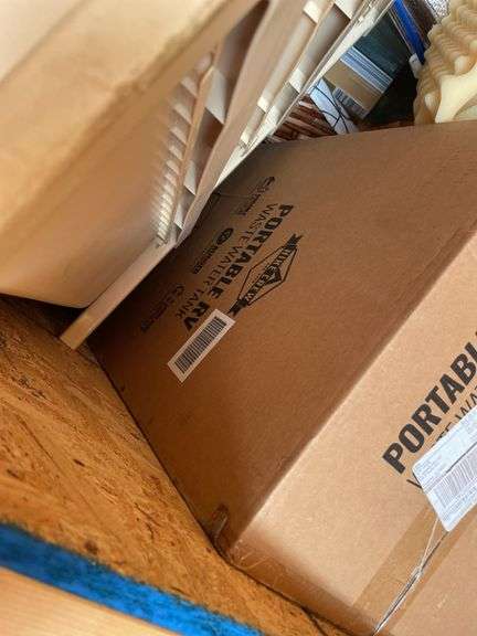 ALL CONTENTS IN LOFT INCLUDING RV WATER TANK, FOAM PADS, YOGA PAD, LUNCH BOX