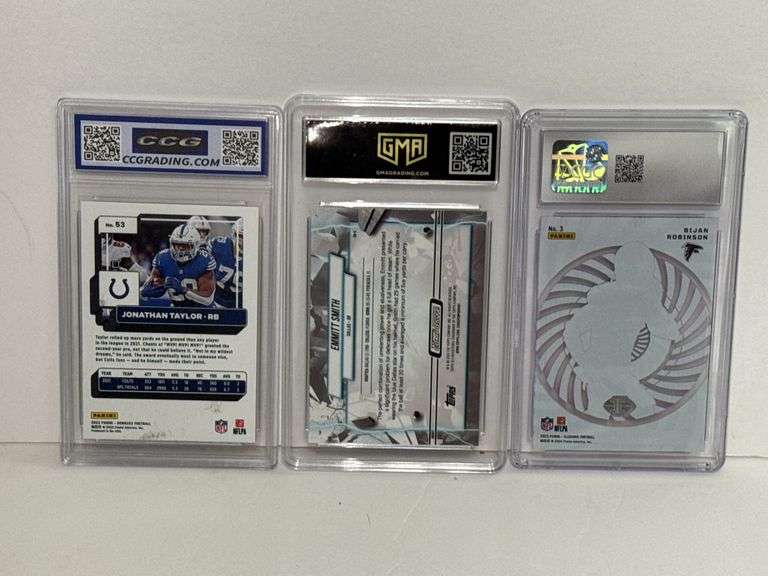 2022 Panini Donruss Jonathan Taylor Press Proof Gold (CCG 10), 2023 Topps Composite Emmitt Smith Res