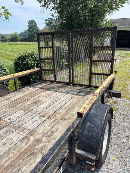 Top Brand 6x10 bumper hitch trailer w/ drop gate