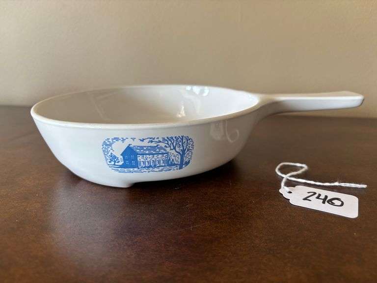 CorningWare Blue Colonial House Browning Skillet