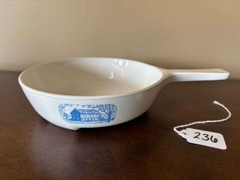 CorningWare Blue Colonial House Browning Skillet
