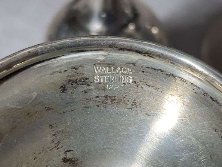 Wallace Sterling Wine Goblets, 1 lb. 1 oz total weight