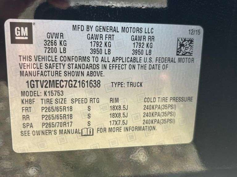 2016 GMC Sierra Z71 1500 , 4x4 , Crew Cab ,