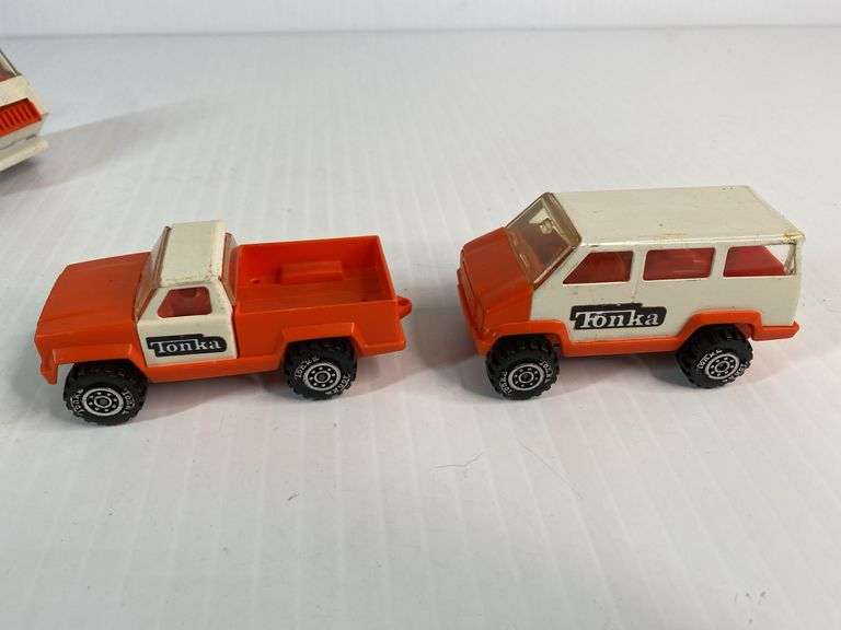 1970s Tonka Semi-Hauler with Bulldozer, Dump Trailer & Trucks Set