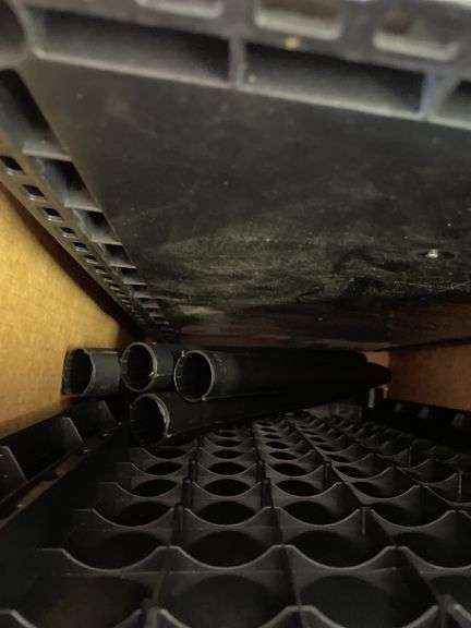 PAIR OF PLASTIC SHELVES