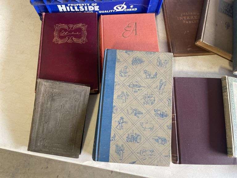 Milk crate of vintage books - see images