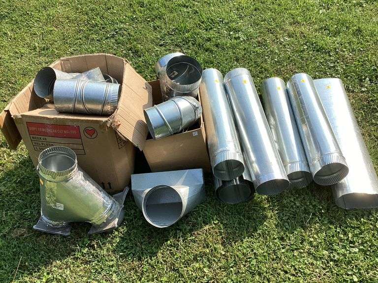 Assortment of Stove Pipe Sections and Joints