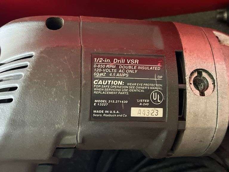 Craftsman 1/2” Drill and Bits