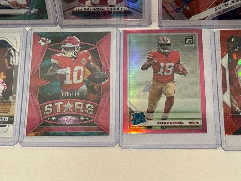 Assortment of Elite NFL WR Sports Cards (13 Cards Total)