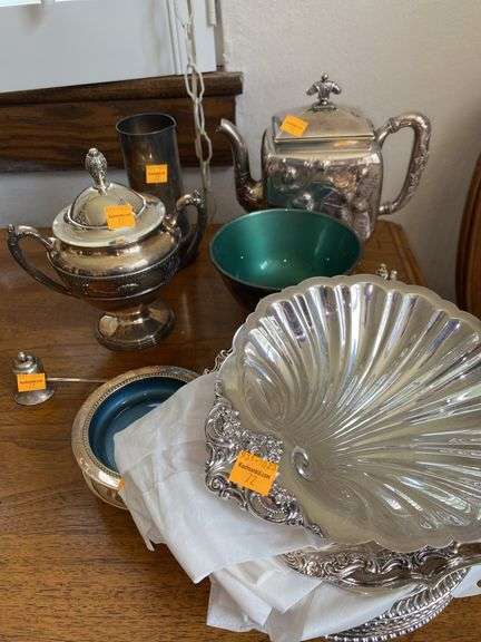 Assortment of Silver Plated Dishes