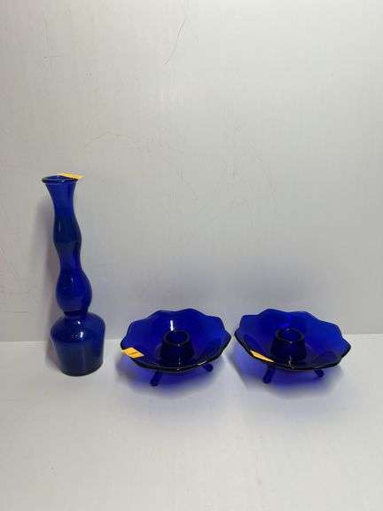 Cobalt Blue Candle Holders
