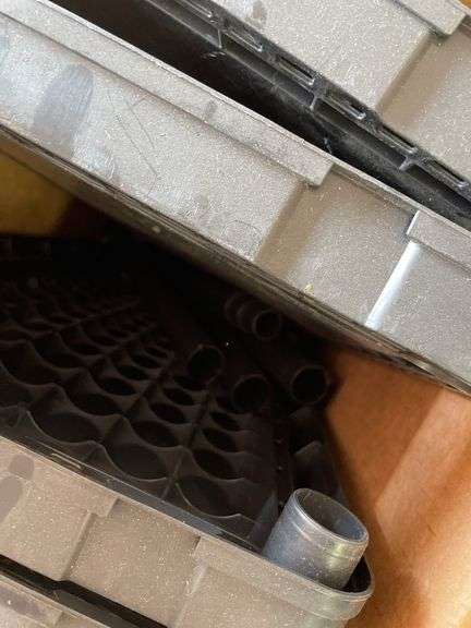 PAIR OF PLASTIC SHELVES