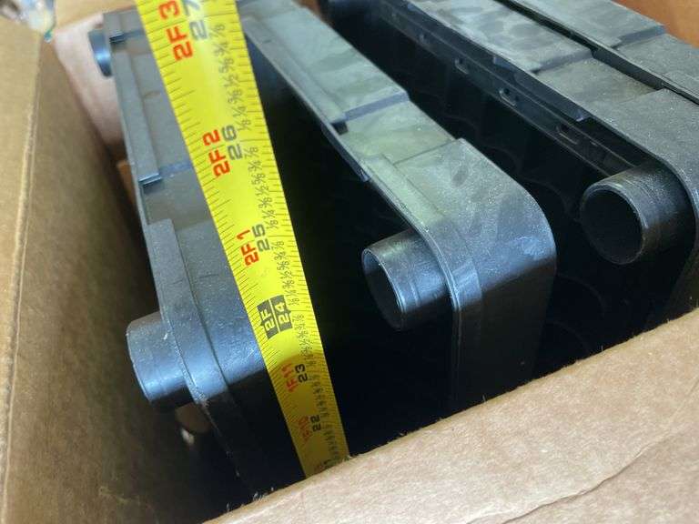 PAIR OF PLASTIC SHELVES