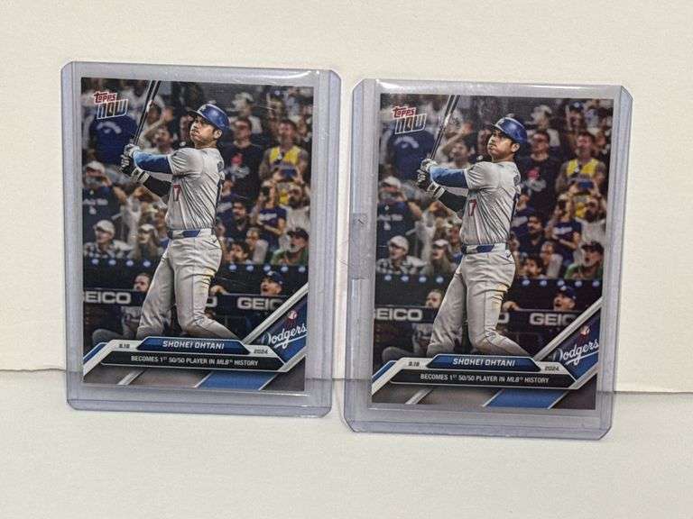 (2) 2024 Topps Now Shohei Ohtani 50/50 Club Cards