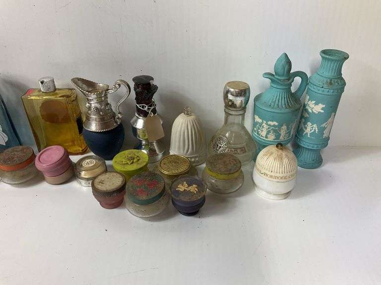 Assortment of Vintage Avon Bottles and Decanters. Vintage Makeup