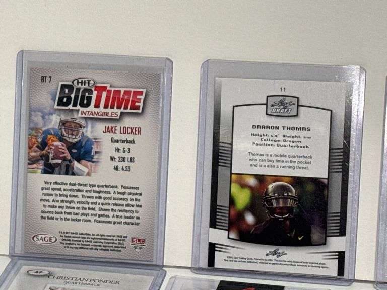(11) Various NFL/NCAAF Sports Cards