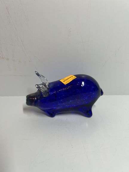 Appalachian Glass Blue Pig