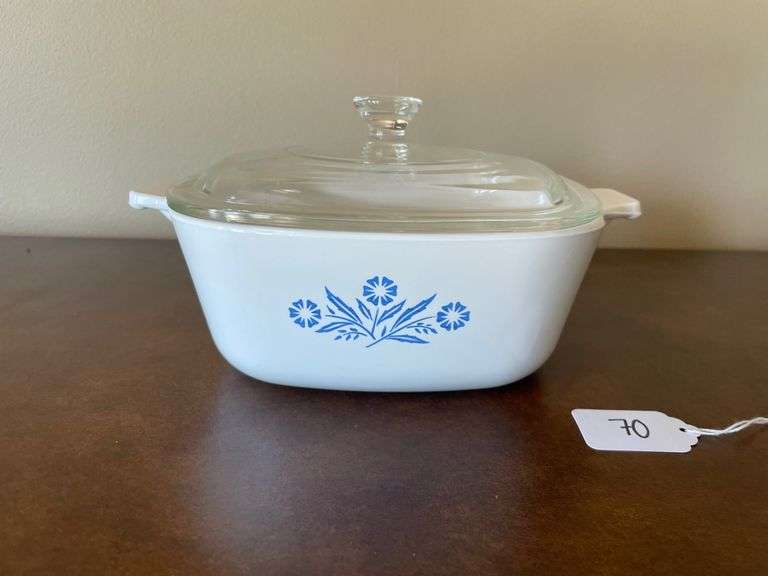 Corning Ware Blue Cornflower Casserole Dish with Lid