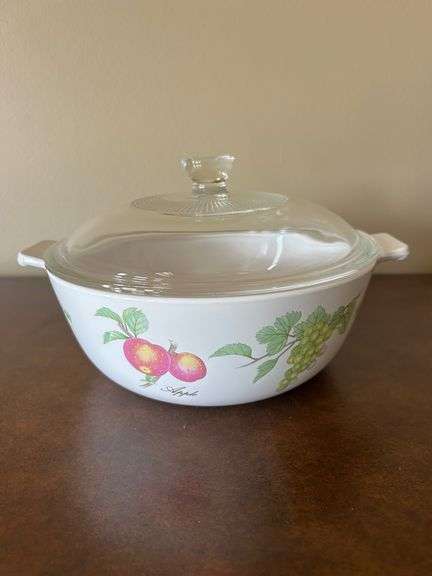 Narumi Neoceram Casserole Dish with Fruit Pattern and Lid