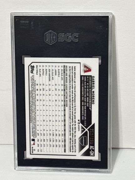 2023 Topps Chrome Update Gabriel Moreno Purple Speckle Autograph #212/299 (SGC 9.5, Auto 10)