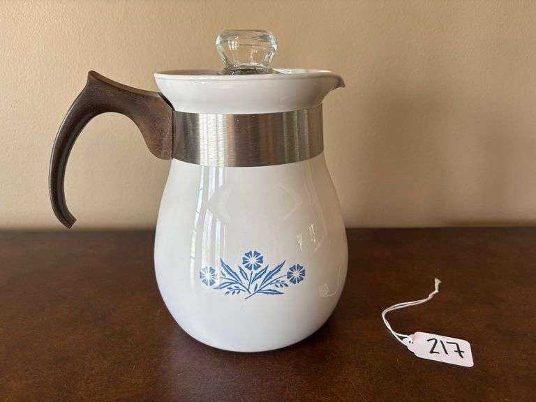CorningWare Blue Cornflower 6-Cup Stovetop Percolator Cup