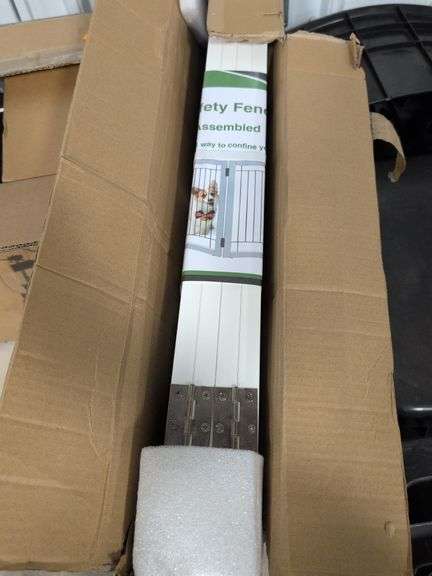 Upright Rollator Walker and pet safety fence - both new in box