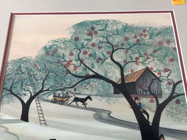 1998 P. Buckley Moss Valley Harvest 439/1000 Signed Lithograph