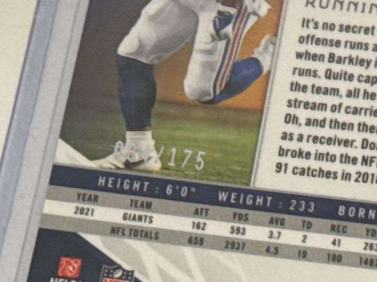 Assortment of NFL Elite Running Backs Sports Cards (8 Cards Total)