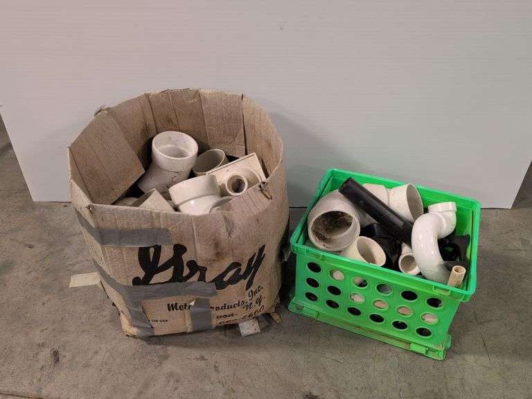 Assortment of PVC pipe fittings