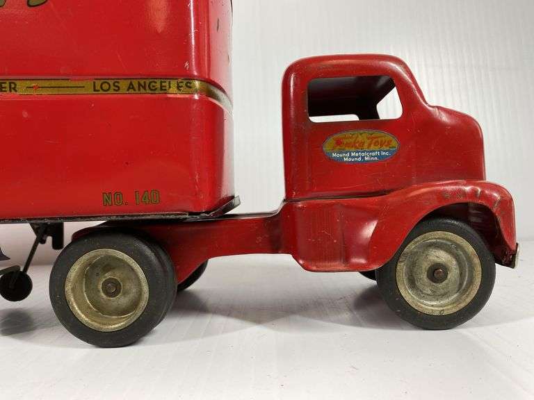 1940s/50s Tonka Toys Transport Tractor Trailer #140