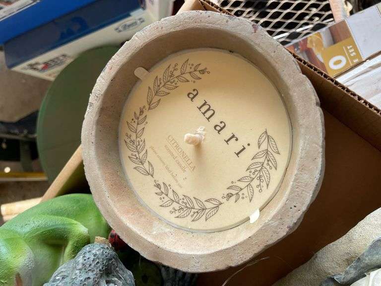 YARD DECOR AND CITRONELLA CANDLE