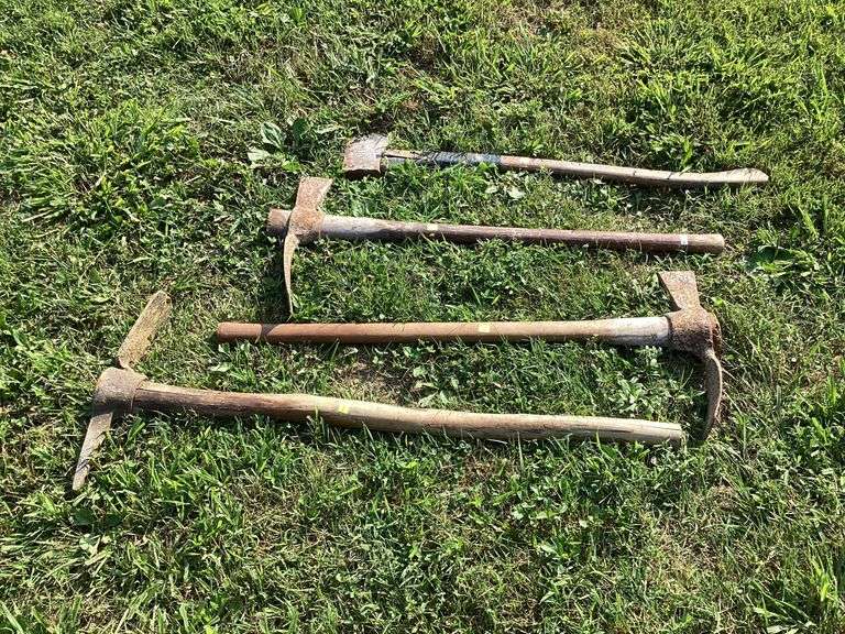 3 Mattocks, 1 Axe
