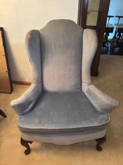 Franklin Furniture Company Blue Upholstered Arm Chair