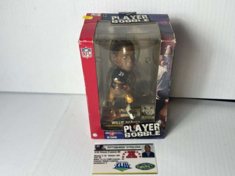 Willie Parker Bobblehead & Super Bowl 43 Publicity Card