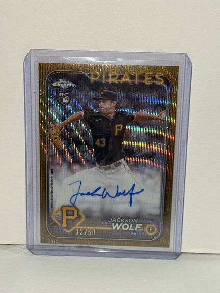 2024 Topps Chrome Jackson Wolf Gold Wave Autographed RC (#’d 12/50)