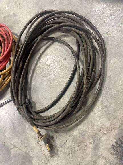 (2) air hoses and electrical wiring with outlet box