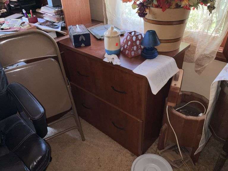 STORAGE CABINET, OFFICE CHAIR, AND ALL CONTENTS