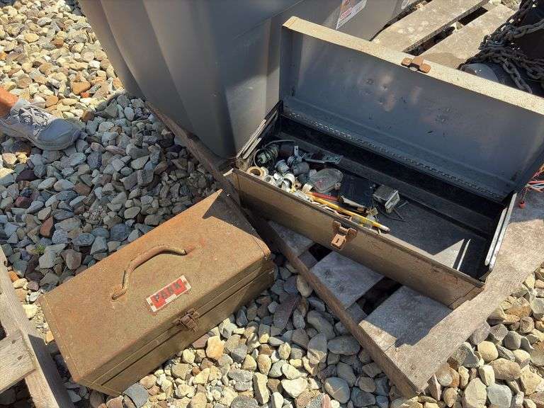(2) metal toolboxes