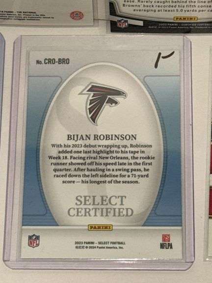 Assortment of NFL Elite Running Backs Sports Cards (8 Cards Total)