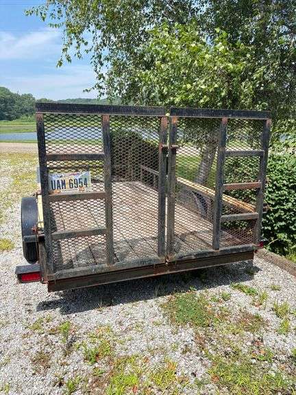 Top Brand 6x10 bumper hitch trailer w/ drop gate