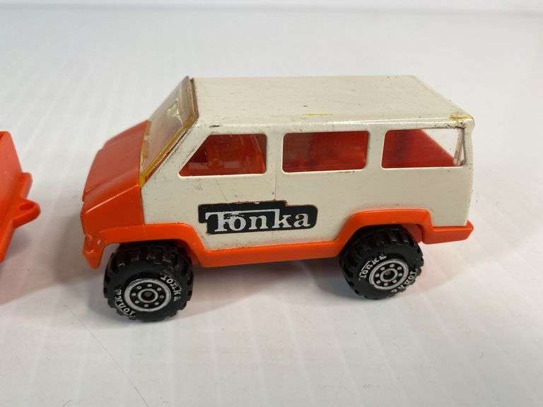1970s Tonka Semi-Hauler with Bulldozer, Dump Trailer & Trucks Set