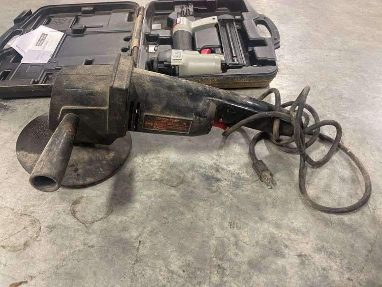 Porter Cable brad nailer, 7" polisher/sander, and Milwaukee 4/6 hole saw kit