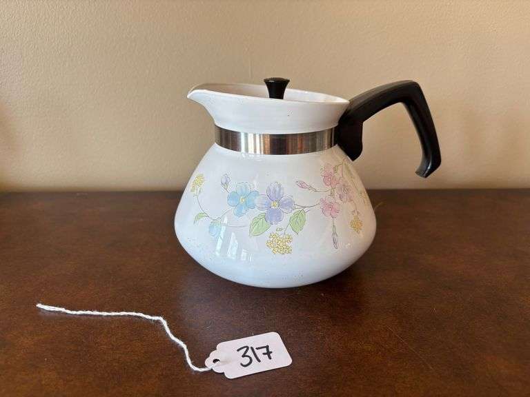 CorningWare Pastel Bouqet6-Cup Teapot
