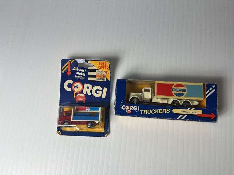 1984 & 1990 Corgis Kenworth & Pepsi Trucks