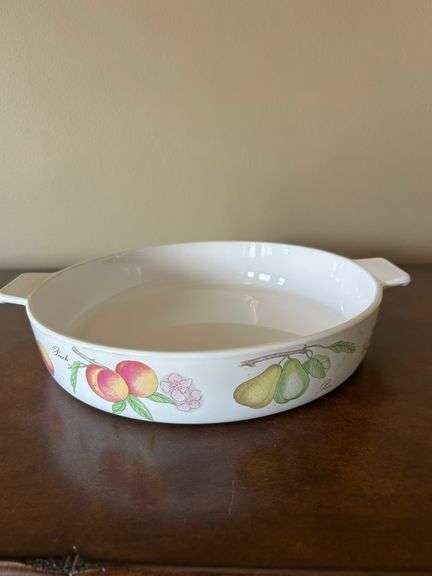Narumi Neoceram Casserole Dish with Fruit Pattern