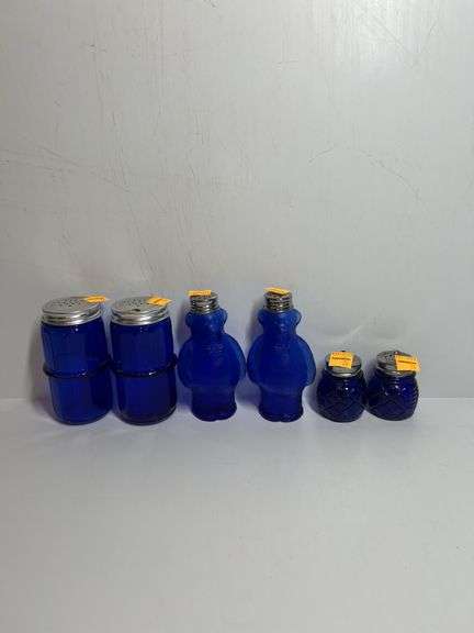 (6) Cobalt Blue Salt and Pepper Shakers