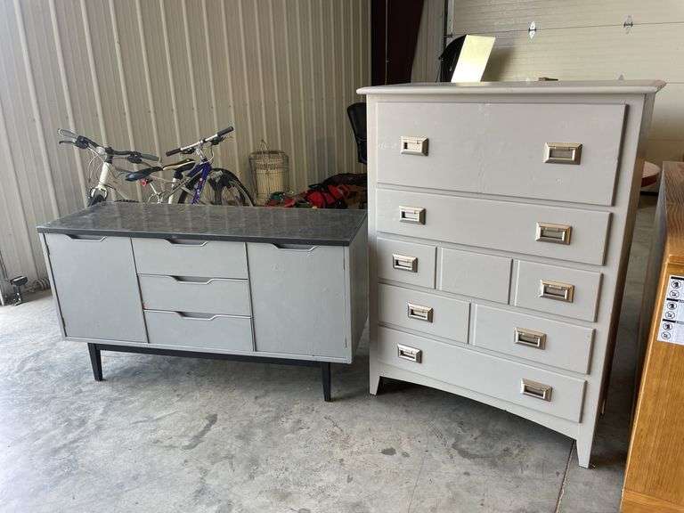 TV stand with matching chest of drawers