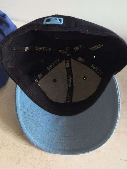 Vintage blue Indians hat and blue hat