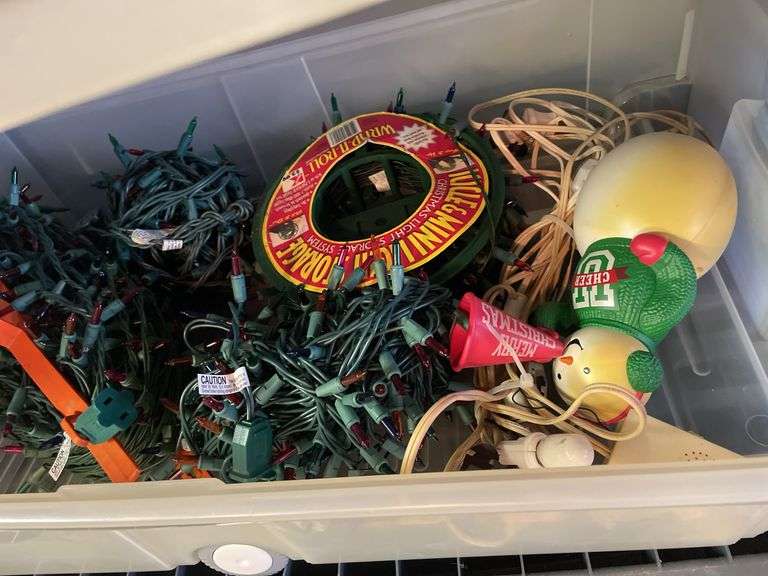 CHRISTMAS DECORATIONS AND LIGHTING (SHELVING NOT INCLUDED)