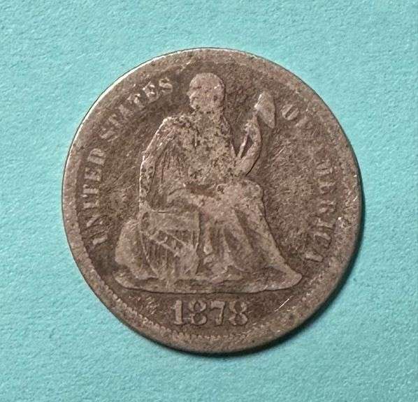 1878 Silver Seated Liberty Dime
